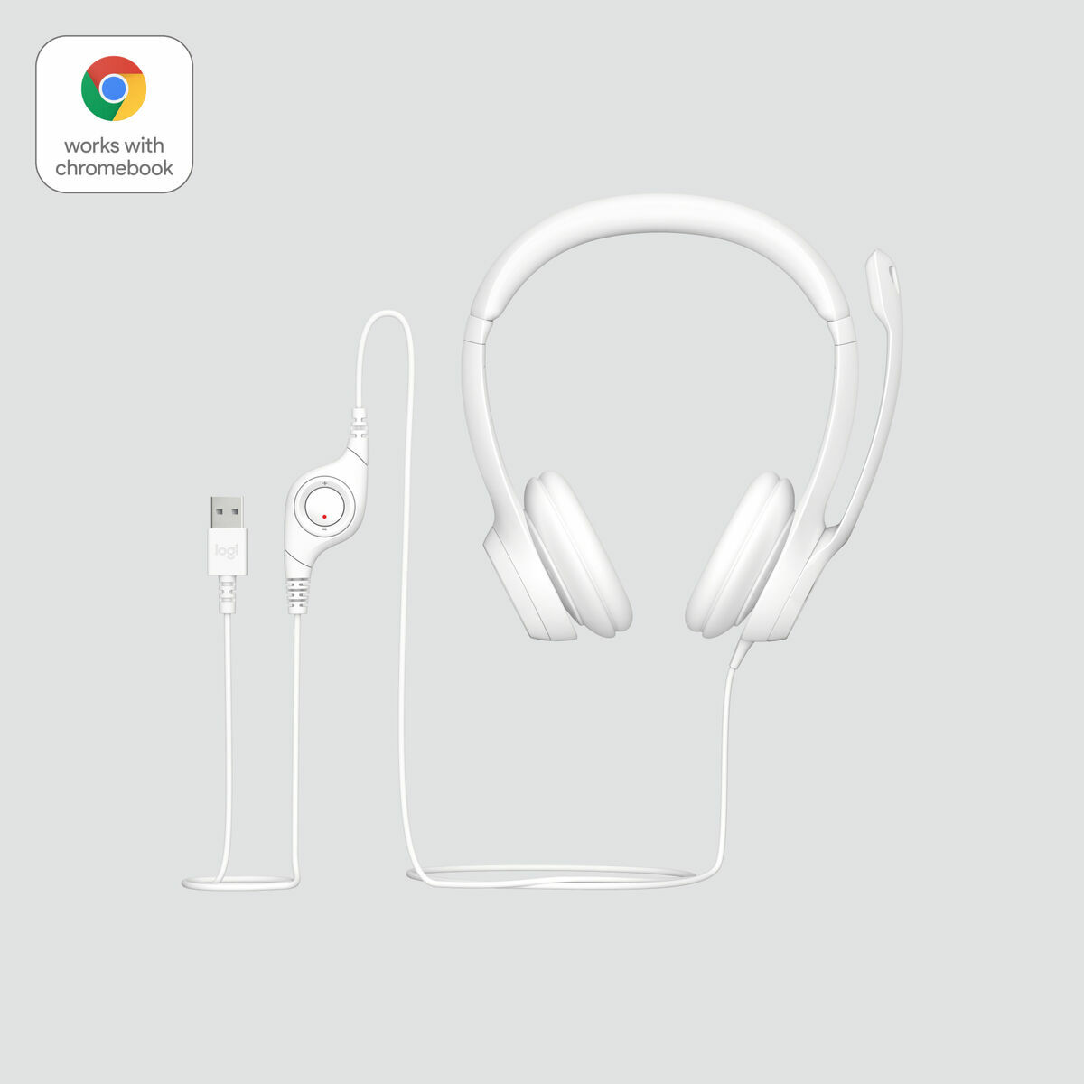 Casque Logitech H390 Blanc – Image 2