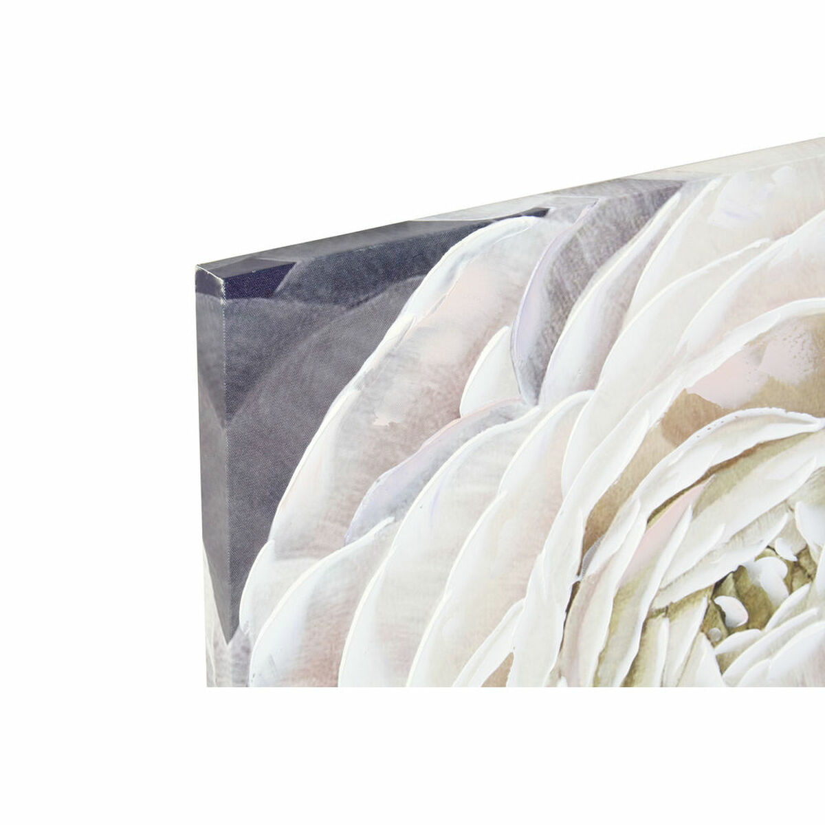 Toile DKD Home Decor Toile Bois MDF 80 x 3 x 80 cm Fleur – Image 2