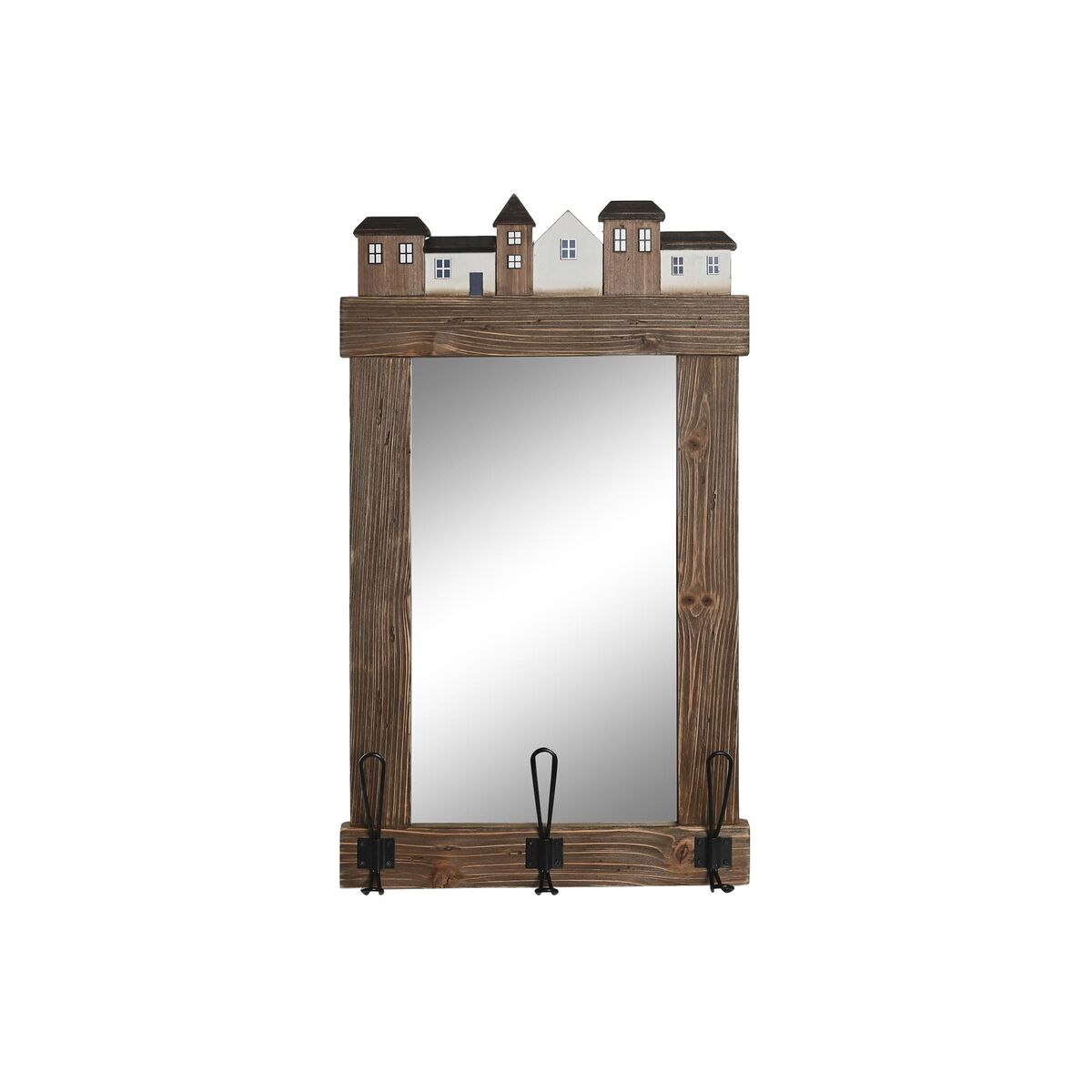 Miroir mural Marron Finition vieillie