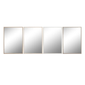 Miroir mural Blanc Marron Beige Gris Verre polystyrène — Lot de 4