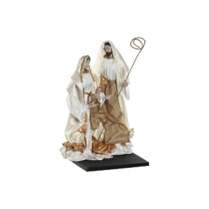 Crèche de Noël Home ESPRIT Blanc Doré Aluminium 27 x 24 x 40 cm