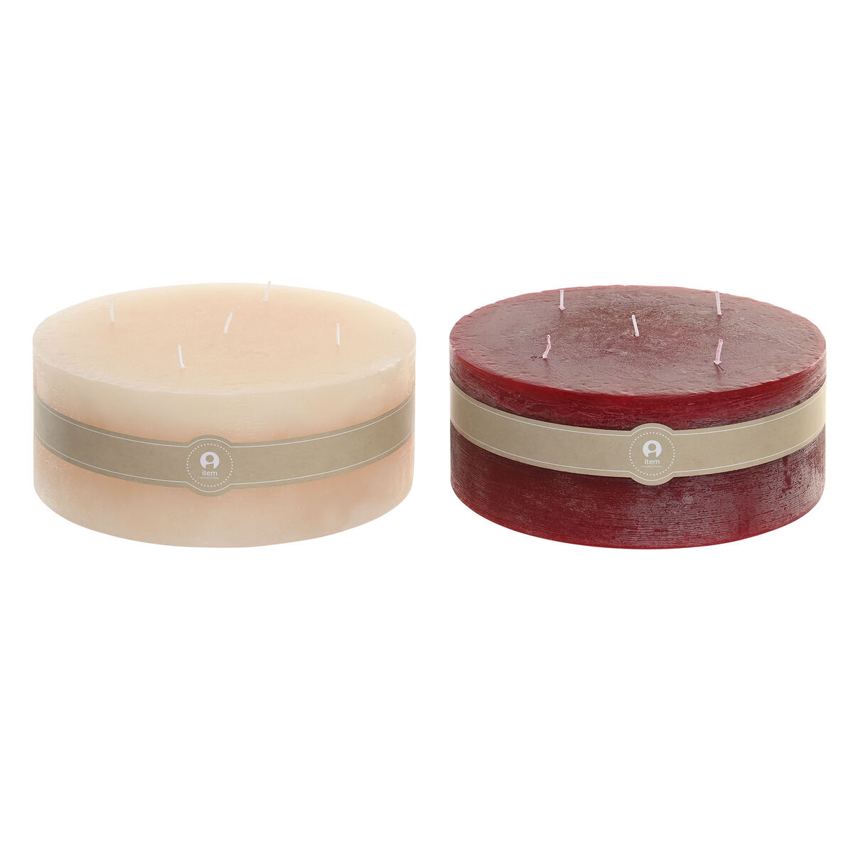 Bougie Rouge Crème Noël — Lot de 2