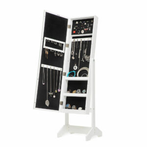 Armoire à Bijoux sur Pied avec Miroir et LED InnovaGoods Blanc Multicouleur Bois Plastique (Reconditionné A)