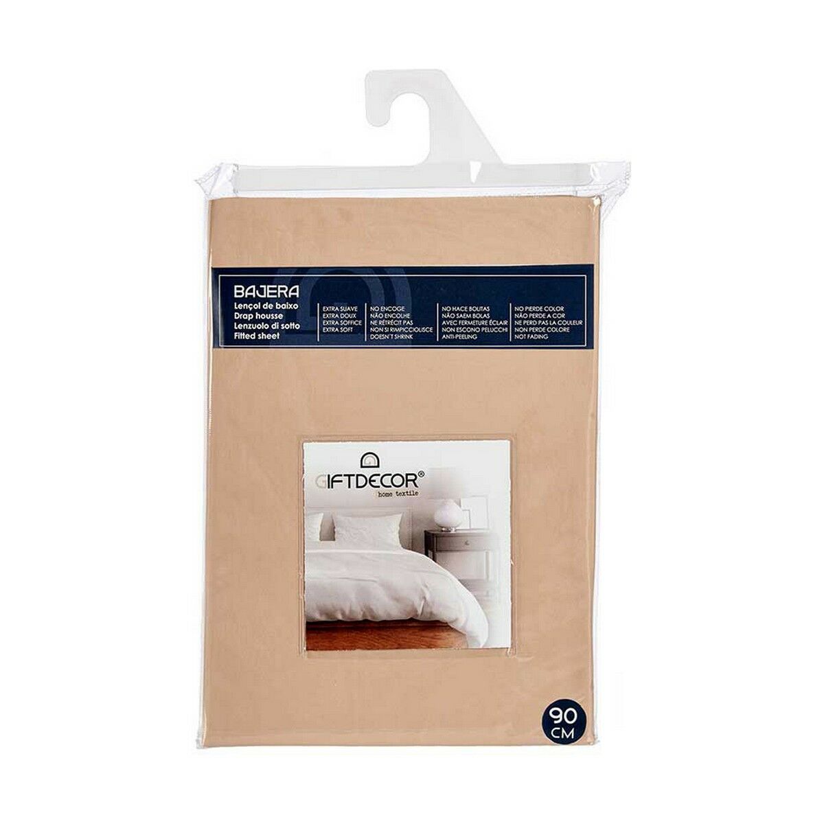 Drap housse Gift Decor Beige 90 cm (12 Unités) – Image 2