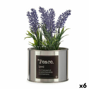 Plante décorative Ibergarden Métal Plastique Cannette Lavande 10 x 18 x 10 cm (6 Unités)