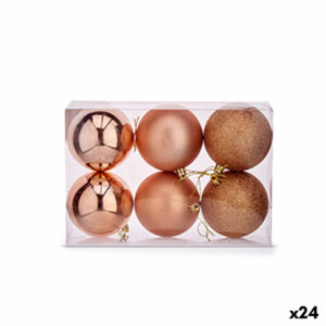 Lot de boules de Noël Krist+ Cuivre Plastique (24 Unités)